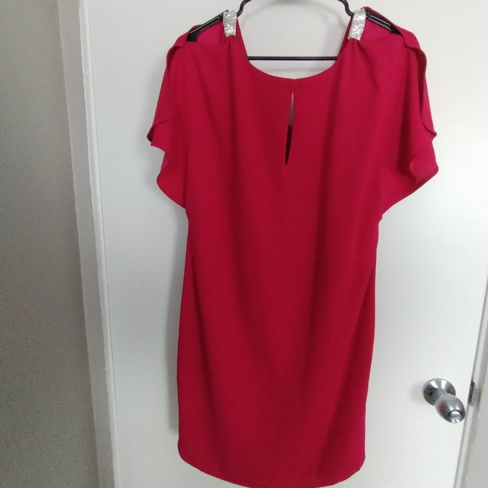 White House Black Market Red Office Dress